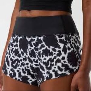 Outdoor Voices Black and White Athletic Shorts